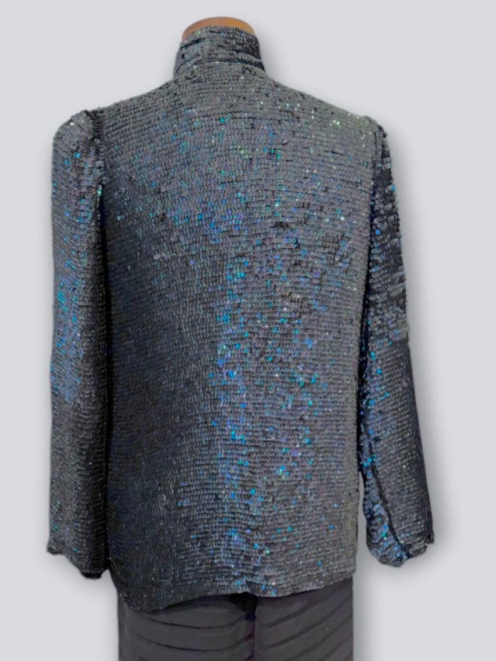 Vintage Rina Z. Beaded Silk & Sequin Jacket Size Small - Picture 5 of 10